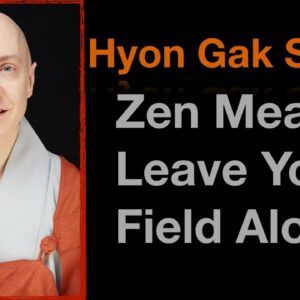 Zen Means, “Leave Your Field Alone”